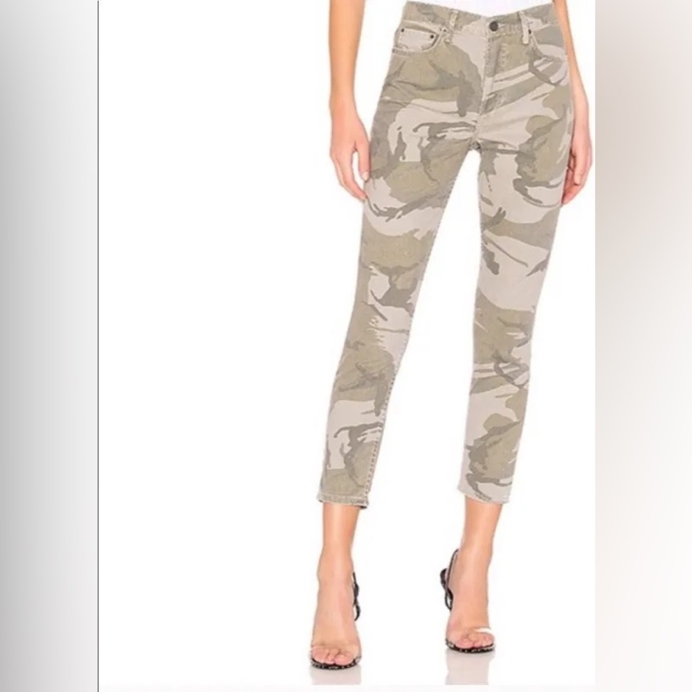 GRLFRND Karolina Camo Crop Pants